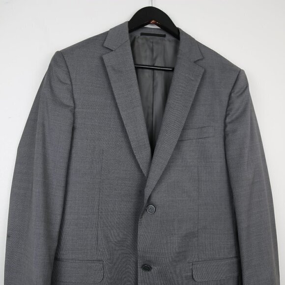Z Zegna Tailored Wool Fully Lined Men's Grey Blazer Drop 8 Size 8-50L - Picture 2 of 9